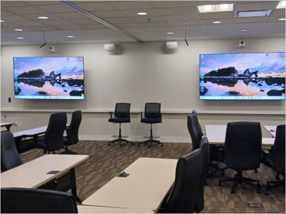 projection screen installation